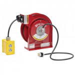 L 4545 123 7Q - 12/3 45' Premium Duty Quad Box Outlet Power Cord Reel